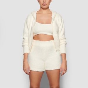 Skims Cozy Knit Zip Up Hoodie Size S/M